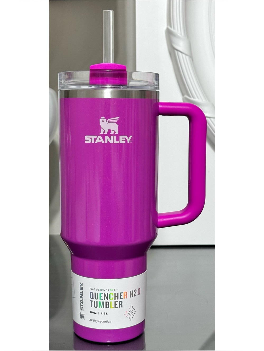 Stanley Quencher H2.0 FlowState‎ Tumbler 40oz, PUNCH SHIMMER
